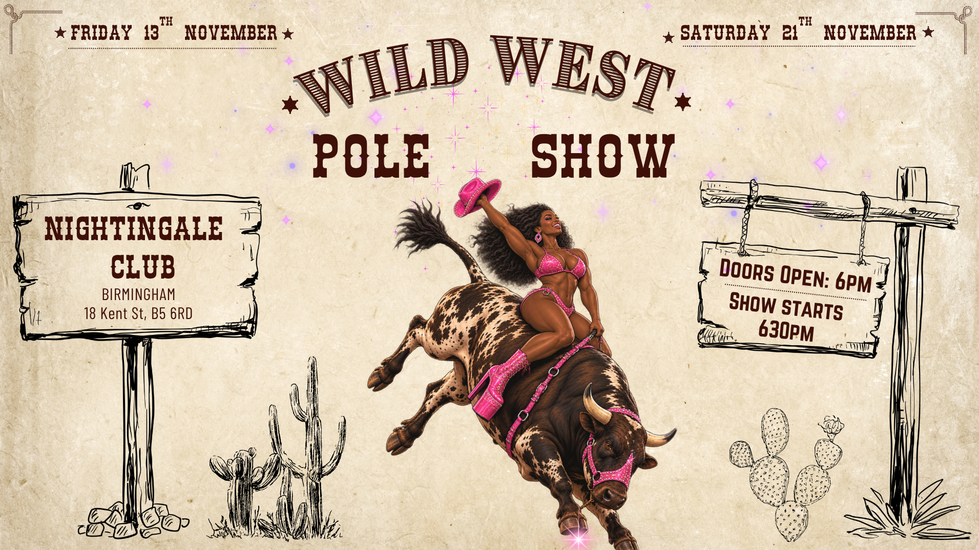 Body Synergy's WILD WEST Pole Show! SATURDAY 21st Nov